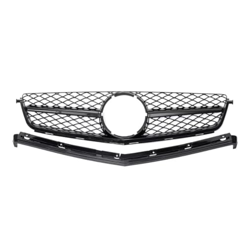 PYCJNFC Frontgrill für die Stoßstange, Motorhaubengrill, Tuning-Grills Für Mercedes-Benz C Class W204 C63 Für AMG 2008 2009 2010 2011(Black) von PYCJNFC
