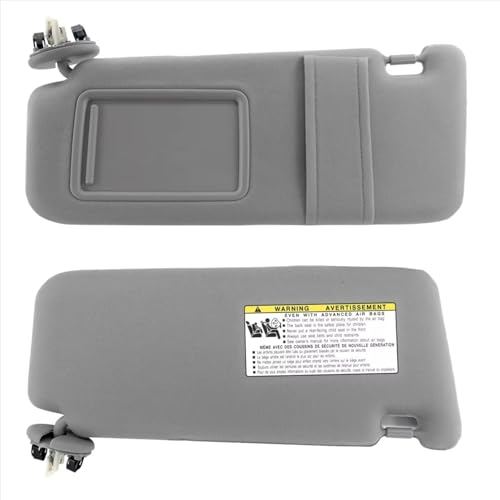 PYCJNFC Sonnenblende fürs Auto, grau, Paar, Links und rechts, mit Schiebedach und Lichtern Für Toyota Camry 2007-2011 74320-06800-B0 74310-06770-B0 von PYCJNFC