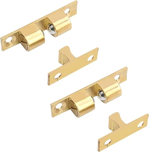 Magnetverschluss für Schränke, Push-Open-Funktion Magnetischer Türverschluss, Schubladenschließer, 2er-Pack Schrank-Kugelspannriegel, golden Magnetverschluss für Schränke, Push-Open-Funktion Magnetischer Türverschluss, Schubladenschließer, 2er-Pack Schrank-Kugelspannriegel, golden von PYENHDI