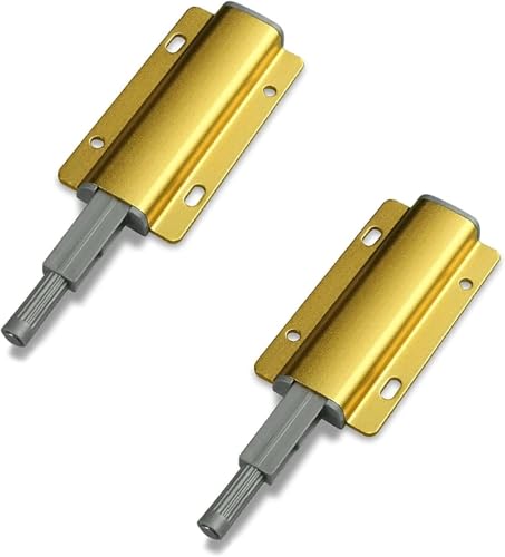 Magnetverschluss für Schränke, Push-Open-Funktion Magnetischer Türverschluss, Schubladenschließer, Magnetverschlüsse, Touch-Verriegelung, 2 Stück, Gold von PYENHDI