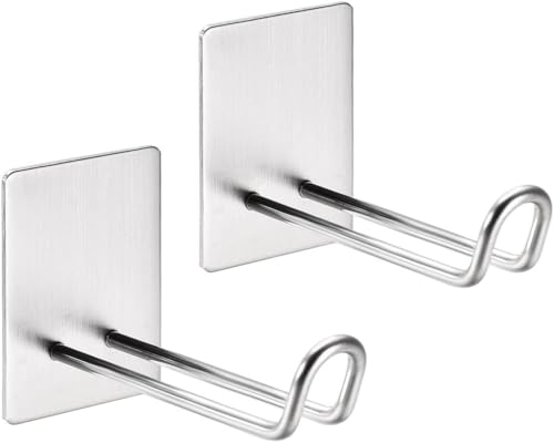 PYENHDI Kleiderhaken, 2 stücke Klebe Haken Wand Edelstahl Aufhänger for Küche Taschen Handtuch Mantel PYENHDI Kleiderhaken, 2 stücke Klebe Haken Wand Edelstahl Aufhänger for Küche Taschen Handtuch Mantel von PYENHDI