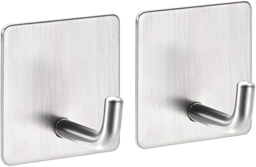 PYENHDI Kleiderhaken, 2 stücke Klebe Haken Wand Edelstahl Aufhänger for Küche Taschen Handtuch Mantel PYENHDI Kleiderhaken, 2 stücke Klebe Haken Wand Edelstahl Aufhänger for Küche Taschen Handtuch Mantel von PYENHDI