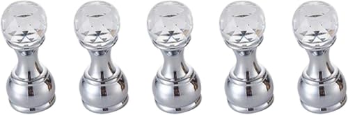 PYENHDI Kleiderhaken, 5Pcs Kristall Dekorative Robe Handtuch Mantel Haken Kleiderbügel Wand Montiert von PYENHDI