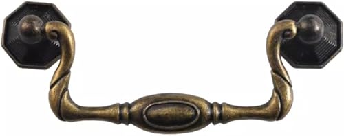 PYENHDI Vintage-Schubladengriffe 3,7 Zoll Lochzentren Schrank Kommode Schublade Drop Ringe Griffe Möbel Hardware von PYENHDI