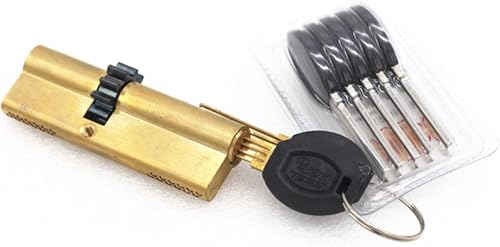 Zylinderschloss, 11 Zähne Zahnrad 68 73 95MM Schlosskern Sicherheit Messing Doppelfeder Super mit AB Schlüssel Zylinderschloss, 11 Zähne Zahnrad 68 73 95MM Schlosskern Sicherheit Messing Doppelfeder Super mit AB Schlüssel von PYENHDI