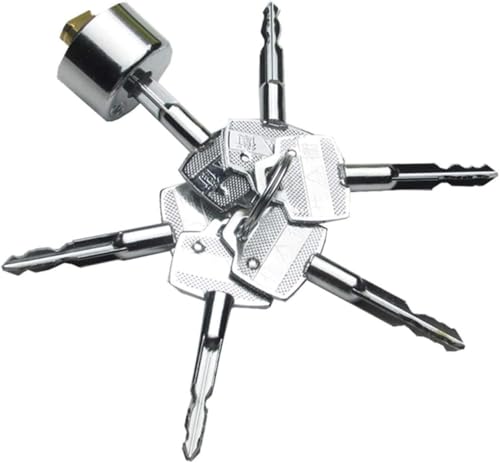 Zylinderschloss, Kupfertürschloss 18 mm, Zylinder mit 6 Schlüsseln, Drehschalter, Zylinder-Ersatzteile von PYENHDI