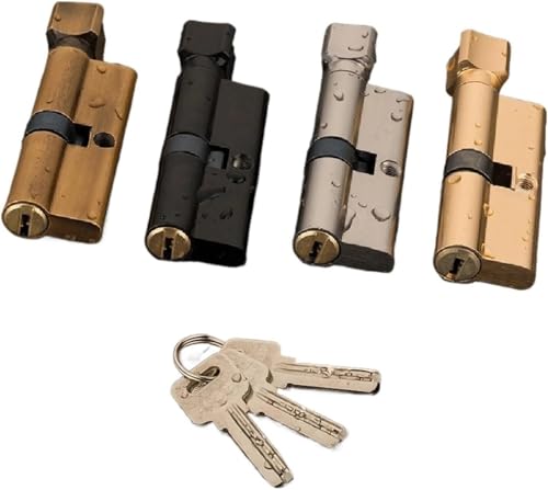 Zylinderschloss, Tür vorgespannt 70 mm 3 Schlüssel Diebstahlsicherung Eingang Messing AB Schloss Home Security Innen Zylinderschloss, Tür vorgespannt 70 mm 3 Schlüssel Diebstahlsicherung Eingang Messing AB Schloss Home Security Innen von PYENHDI