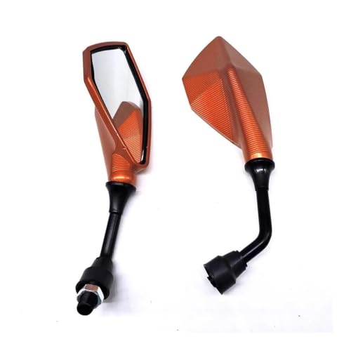 PYGVGALPPK 1 Paar Motorrad Rückspiegel Ersatz Teile Roller E-Bike Umkehr Hilfs Spiegel Modifizierte Zubehör(Orange) von PYGVGALPPK