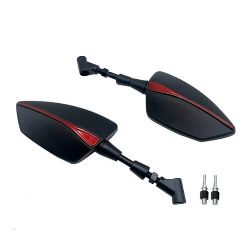 PYGVGALPPK Passend for Yamaha XJ6 XJ6F XJ6N XJ 6 passend for Diversion Motorrad verstellbare Seitenrückspiegel Universal-Rückspiegel mit Logo XJ6(NOLOGO-Red) von PYGVGALPPK