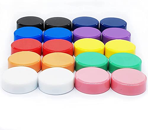 PYJLBX Magnete für magnettafel, 20 Stück Magnet kühlschrankmagnete, Magnete kühlschrank magneten kleine Mini Magnete bunt rund whiteboard Magnete stark Magnets für Kühlschrank, Magnetwand (10 Farben) von PYJLBX