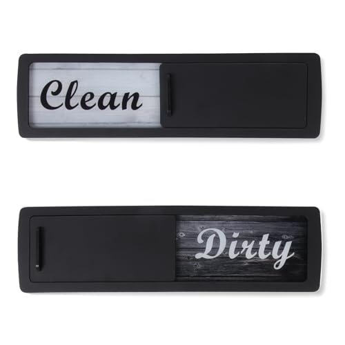 PYJLBX Spülmaschinen Magnet Sauber/Schmutzig Anzeiger/Reversierbarer Spülmaschinen-Zustandsanzeige/Geschirrspüler Kühlschrank Magnet mit Optionalem Klebepad - Leicht Ablesbar & Verschiebbar, Schwarz PYJLBX Spülmaschinen Magnet Sauber/Schmutzig Anzeiger/Reversierbarer Spülmaschinen-Zustandsanzeige/Geschirrspüler Kühlschrank Magnet mit Optionalem Klebepad - Leicht Ablesbar & Verschiebbar, Schwarz von PYJLBX