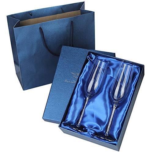 PYNQ 2 x Hochzeitsgläser, Champagner-Kristall, Partygeschenk, Toastglas, von PYNQ