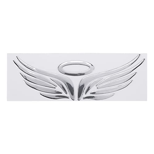 PYNQ 3D Chrom Engelsflügel Aufkleber Auto-Emblem Dekoration Farbe Silber von PYNQ