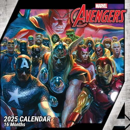 Pyramid – Avengers 2025 Broschürenkalender, 30x30cm, Monatskalender für Avengers- und Marvel-Fans, nachhaltig nur mit Papierumschlag von PYRAMID