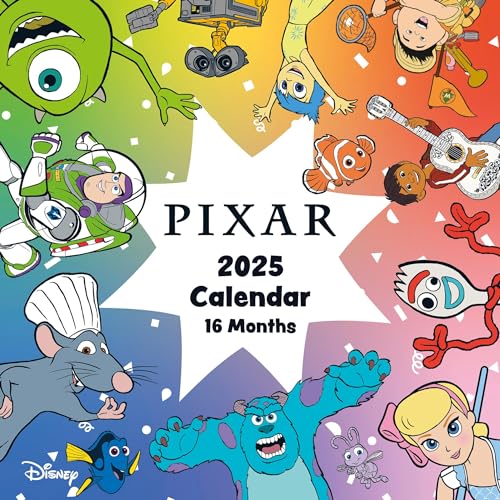Pyramid – Disney Pixar (Collection) 2025 Broschürenkalender, 30x30cm, Kalender mit den beliebten Charakteren von Disney Pixar, Monatsübersicht, nachhaltig nur mit Papierumschlag von PYRAMID