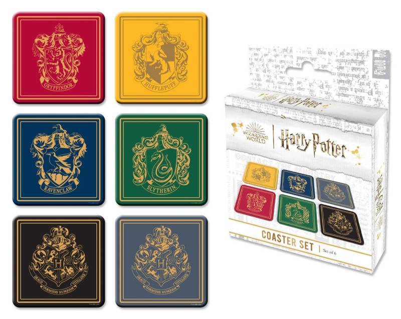 PYRAMID Getränkeuntersetzer Harry Potter - Untersetzer - 6er Set (NEU & OVP), 6-tlg., Korkboden von PYRAMID