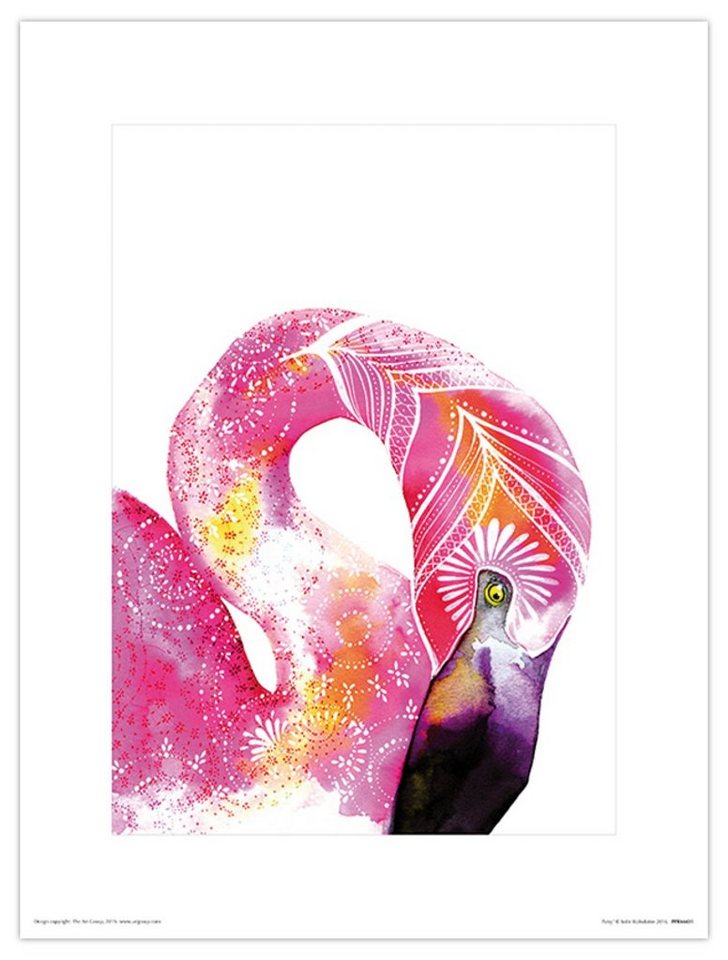 PYRAMID Poster Tropical Flamingo Kunstdruck Sofie Rolfsdotter 30 x 40 cm von PYRAMID