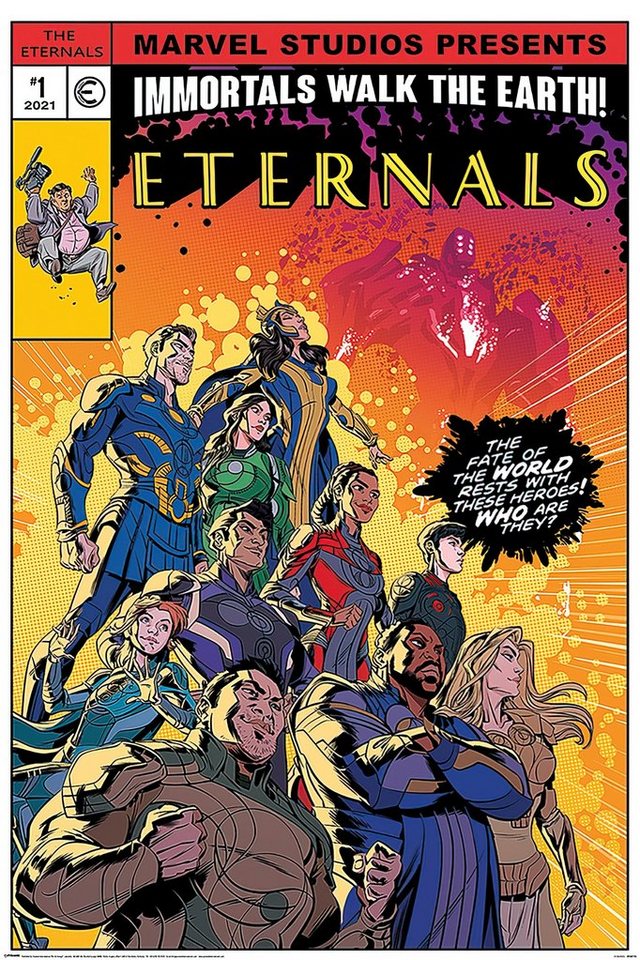 PYRAMID Poster Eternals Poster Marvel Comic Immortals Walk the Earth 61 x 91,5 cm von PYRAMID