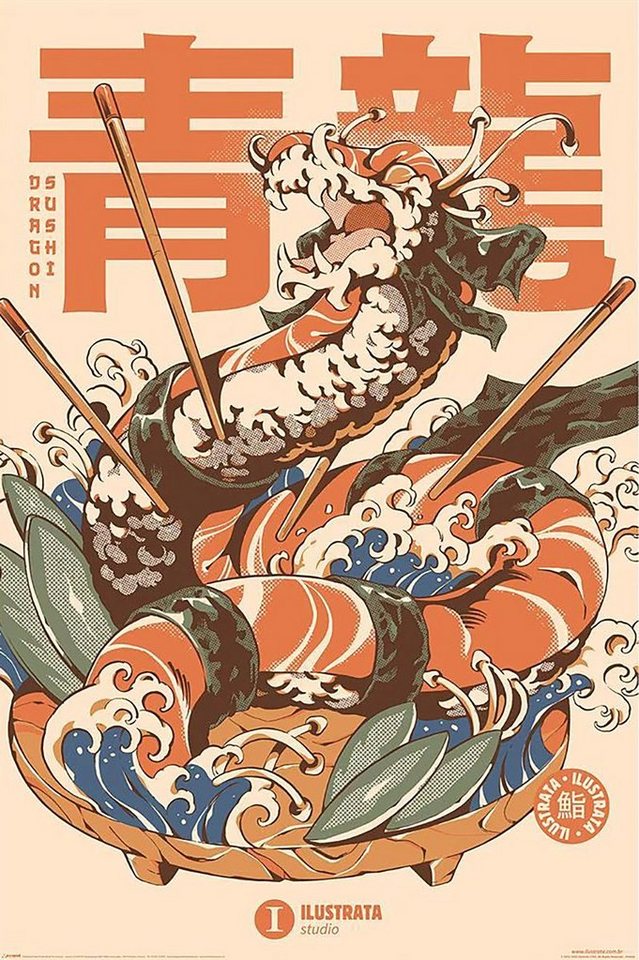 PYRAMID Poster Ilustrata Poster Dragon Sushi 61 x 91,5 cm PYRAMID Poster Ilustrata Poster Dragon Sushi 61 x 91,5 cm von PYRAMID