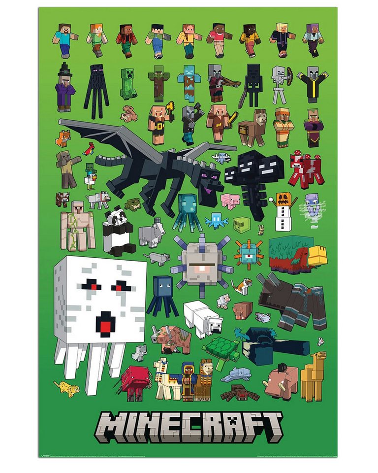 PYRAMID Poster Minecraft Poster Character Montage 61 x 91,5 cm von PYRAMID