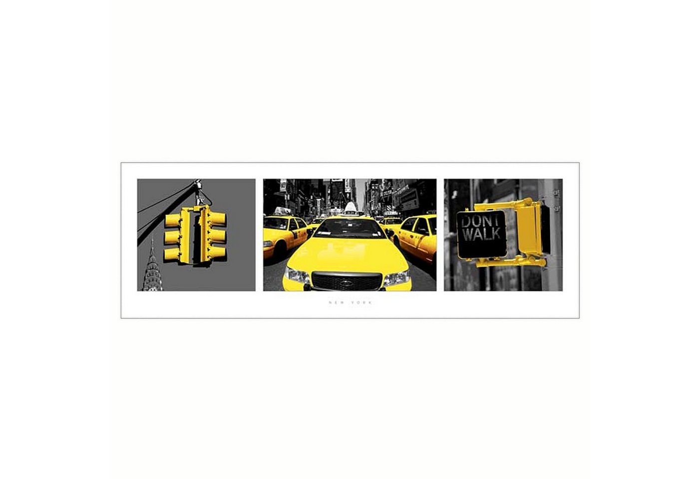 PYRAMID Poster New York Yellow Cabs Poster 91 x 31 cm von PYRAMID