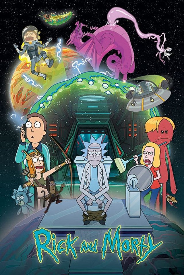 PYRAMID Poster Rick and Morty Poster Season 5 Toilet Adventure 61 x 91,5 cm von PYRAMID
