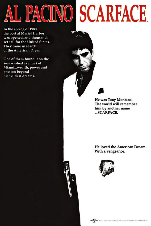PYRAMID Poster Scarface Cover Poster 61 x 91,5 cm von PYRAMID