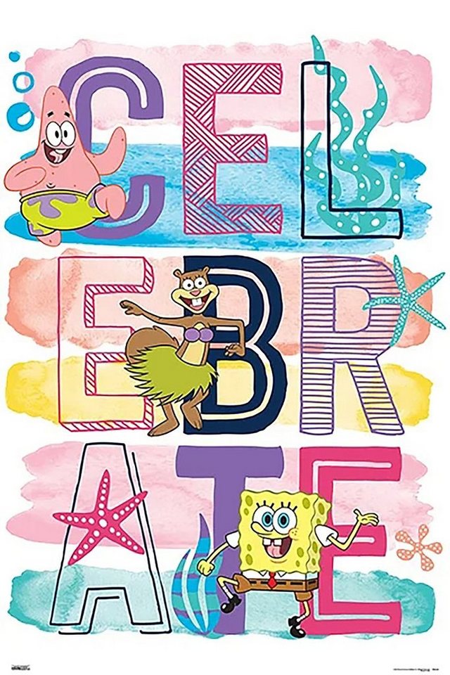 PYRAMID Poster Spongebob Schwammkopf Poster Celebrate 61 x 91,5 cm von PYRAMID