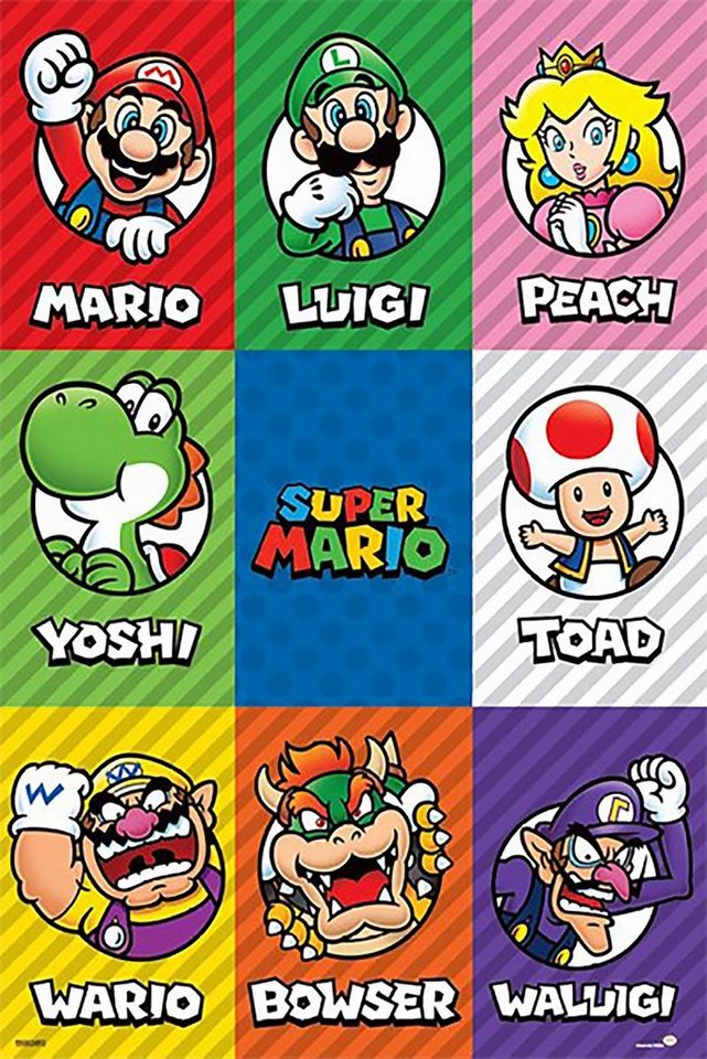 PYRAMID Poster Super Mario Poster Characters 61 x 91,5 cm von PYRAMID