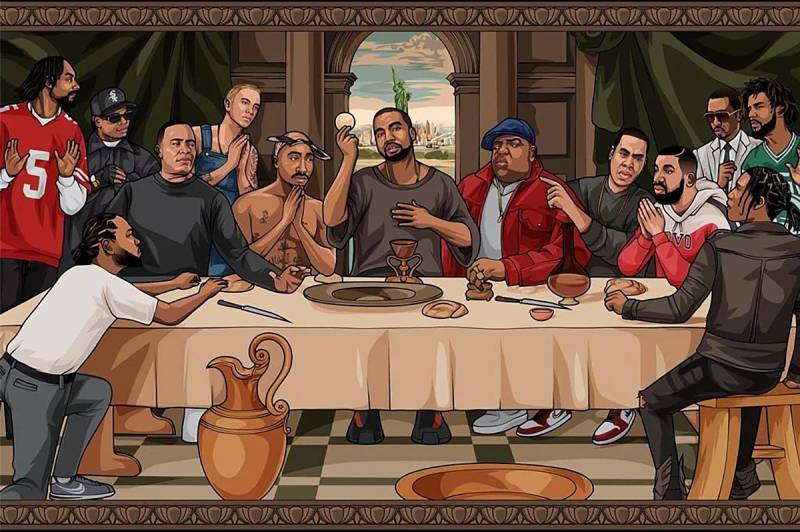 PYRAMID Poster The Last Supper Of Hip Hop Poster Das Letzte Abendmahl 91,5 x 61 cm von PYRAMID