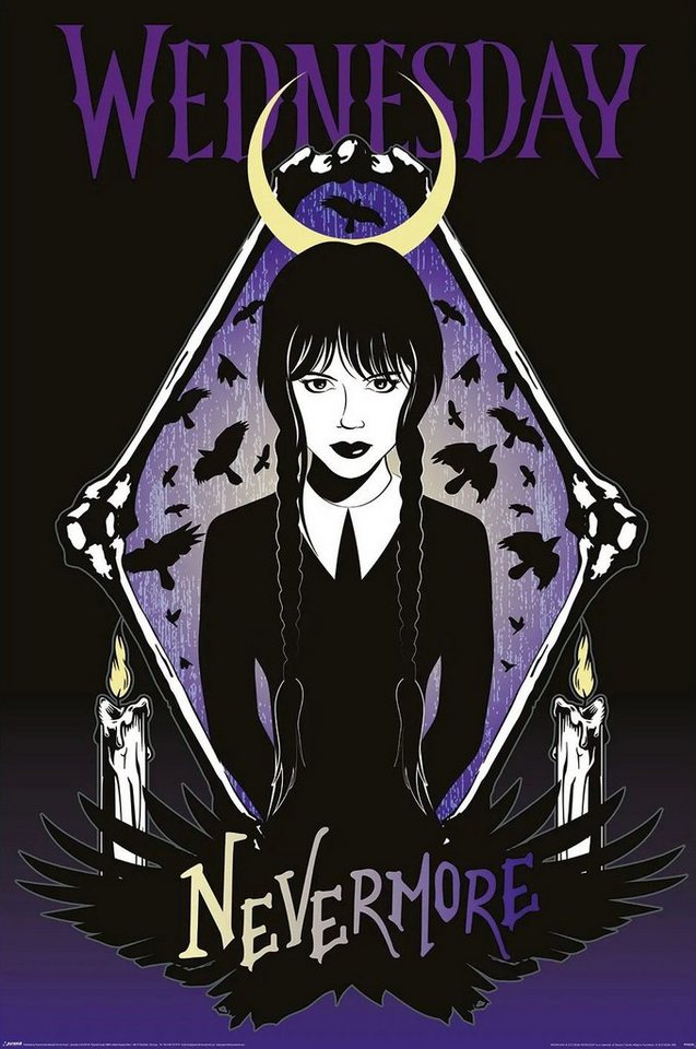 PYRAMID Poster Wednesday Poster Ravens Raben 61 x 91,5 cm von PYRAMID