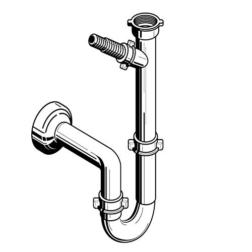 PYRAMIS Siphon für Spülen mit einem Becken / Geruchsverschluss / Sifon / Spülenanschluss - Zubehör von Pyramis