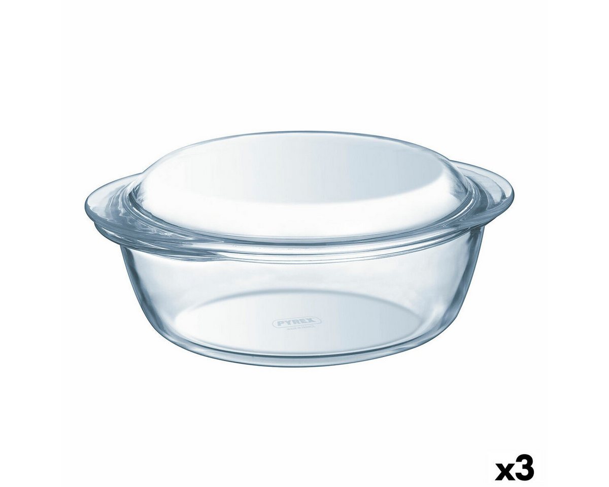 PYREX Kochtopf, Topf mit Deckel Pyrex Essentials Durchsichtig 1,4 L (3 Stück) von PYREX