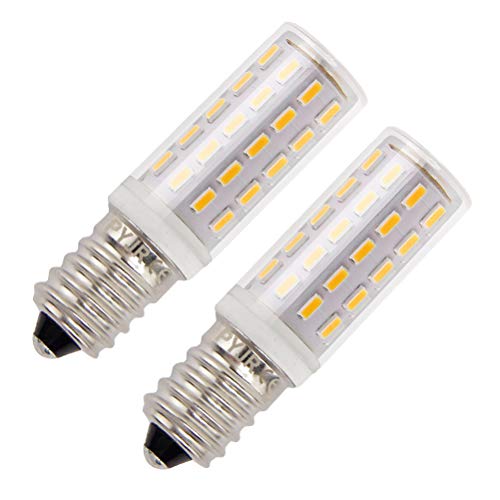 E14 Led Dunstabzugshaube Glühbirne, 5W LED Birne Ersatz für 45W Halogenlampen, Warmweiß 3000K, AC100-240V, für Dunstabzugshaube, Kühlschrank, Nähmaschine. (2er Pack) von PYRJIN