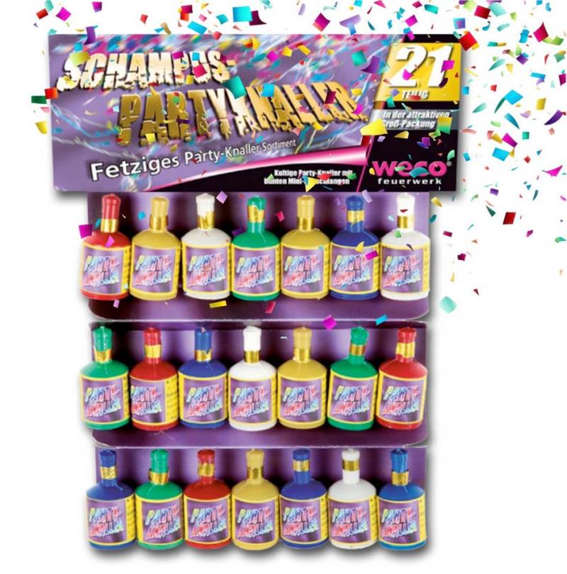 PYROHELD Geburtstagskerze 20x Party Schampus Popper für Silvester & Feiern Jugendfeuerwerk (20er Set, 1-tlg., 20-teilig) von PYROHELD