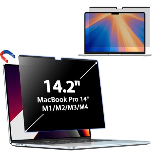 PYS Blickschutzfolie für MacBook Pro 14" 14,2 Zoll M1 M2 M3 M4 Pro Max Magnetischer Sichtschutz Blickschutz Filter Anti-Fingerabdruck Anti-Blaulicht Abnehmbar Einfache Installation PYS Blickschutzfolie für MacBook Pro 14" 14,2 Zoll M1 M2 M3 M4 Pro Max Magnetischer Sichtschutz Blickschutz Filter Anti-Fingerabdruck Anti-Blaulicht Abnehmbar Einfache Installation von PYS