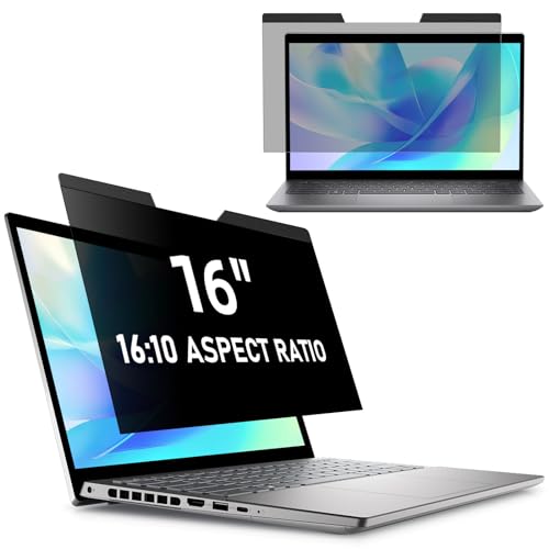 PYS Magnetisch Blickschutzfolie Laptop 16 Zoll Anti Spy Blaulicht Blendfrei Sichtschutz Folie 16:10 Abnehmbarer Sichtschutzfilter Kompatibel mit Lenovo SGIN HP Dell Acer Samsung Asus Toshiba von PYS