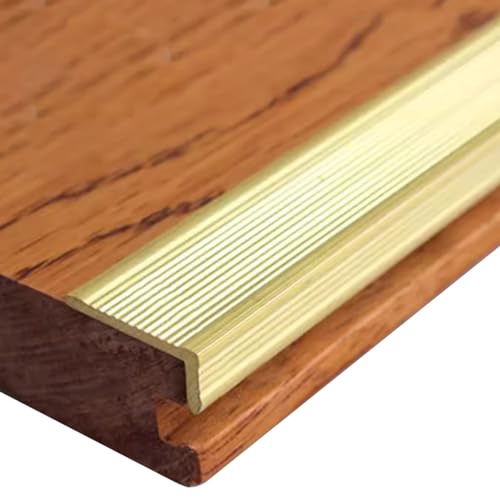 1 Stück Anti-Rutsch-Treppenkantenschutz aus Messing – Stufenkantenschutz for Holz, Fliesen und mehr | for Treppen und Schwellen(18x8mm) von PYSyansu