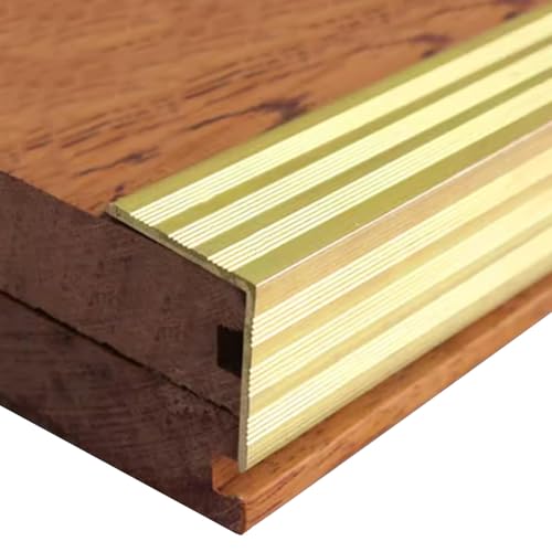 1 Stück Anti-Rutsch-Treppenkantenschutz aus Messing – Stufenkantenschutz for Holz, Fliesen und mehr | for Treppen und Schwellen(25x25mm) von PYSyansu