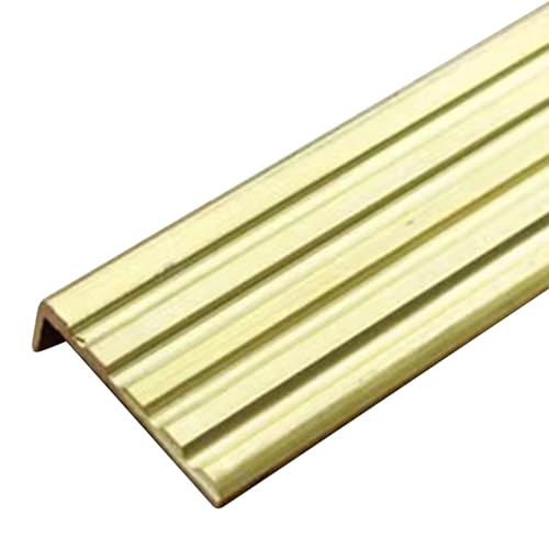 1 Stück Anti-Rutsch-Treppenkantenschutz aus Messing – Stufenkantenschutz for Holz, Fliesen und mehr | for Treppen und Schwellen(30x10mm) von PYSyansu