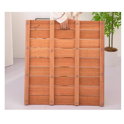 1 Stück strapazierfähige, rutschfeste Badematte aus Holz – große Duschmatte aus Massivholz mit Abflussloch for Badezimmer, umweltfreundlich(W75xL95cm) von PYSyansu
