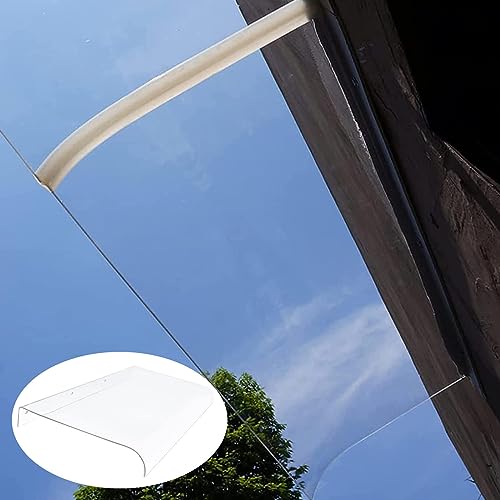 1 Stück unsichtbare Fenstermarkise aus Polycarbonat – for Vorder- und Hintertüren, Veranda und Garteneingang(40x350cm) von PYSyansu