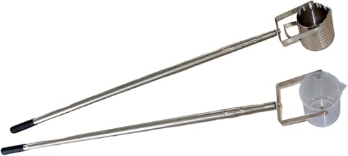 1 verstellbarer Teleskop-Wasserprobenstab – 1000-ml-Schöpflöffel und Kunststoffkelle for eine effiziente Wasserprobenentnahme(Stainless Steel,0.86-2meters) von PYSyansu