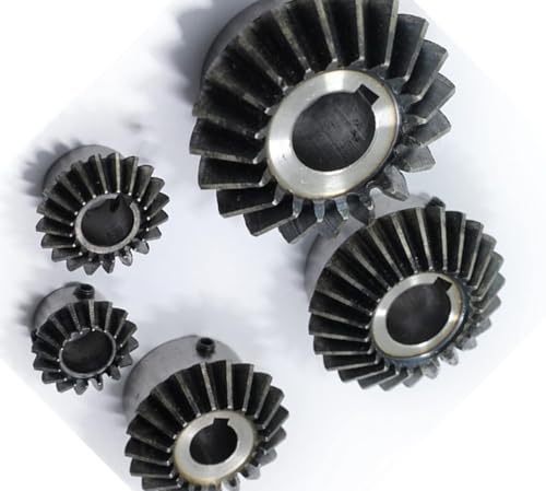 2 Stück 2M 20T Kegelradgetriebe mit 8–20 mm Bohrung – langlebige Stahlzahnräder for mechanische Getriebe und Lenkantrieb(16mm bore 20 Teeth) von PYSyansu