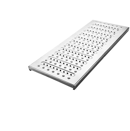 304ss Garten-Entwässerungsgitter - Rechteckiges Troggitter for schnelle Wasserableitung und hohe Tragfähigkeit(58cmx10cmx2.5cm3 Pack) von PYSyansu