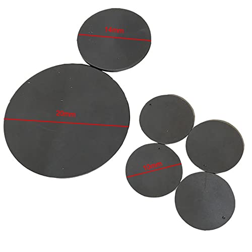 40 Stück runde Graphitplatten – Kohlenstoffelektrodenscheiben (Durchmesser 10–20 mm, 5 mm Dicke) for Metallurgie und Elektrochemie(D16mm) von PYSyansu