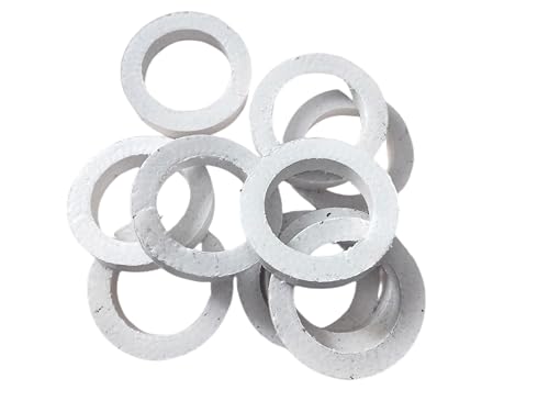 GemmySeal PTFE-imprägnierte Ramiefaser-Stopfbuchsenpackungs-Dichtungsringdichtung - 10 Stück for Pumpen und Ventile(OD48*ID32*8mmT) von PYSyansu