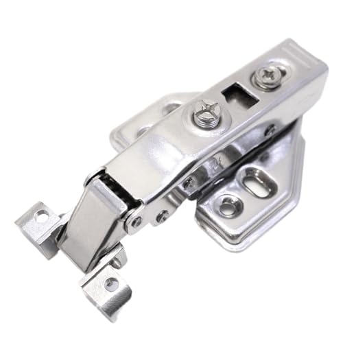Glastürscharnier mit Aluminiumrahmen – Soft-Close-Verdecktes Scharnier for Schränke und Möbel, 1 Stück(Silver Full Overlay) von PYSyansu