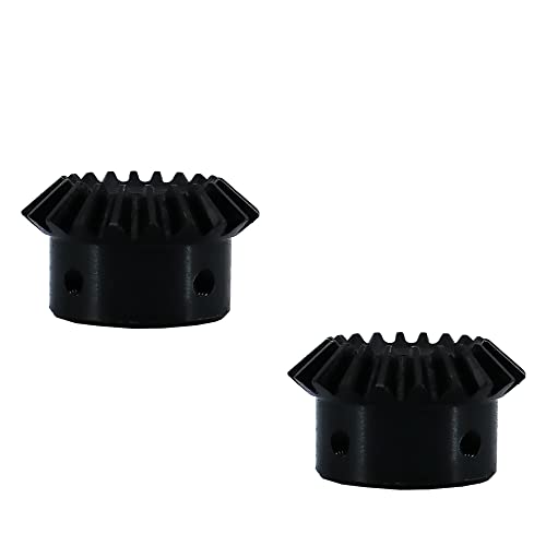 Kegelräder, 8–19 mm, Innenloch, M5, 2 Modul, 20 Zähne, 90-Grad-Stahlzahnräder for mechanische Getriebe, 2 Stück(15mm with key 5 20 Teeth) von PYSyansu