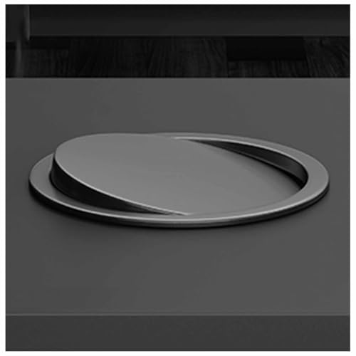 PYSyansu 1 Stück Edelstahl-Einbaumülleimerdeckel - Runder eingebetteter Abfalleimer mit Schwingklappe for die Küchenarbeitsplatte(Grey,240mm) von PYSyansu